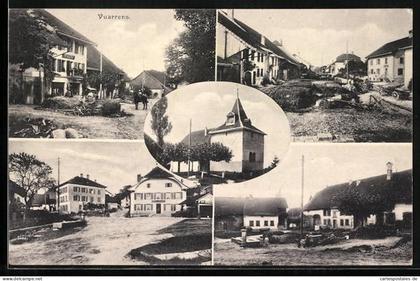 AK Vuarrens, Epicerie A. Brot, Ortspartie mit Hotel, Strassenpartie, Kirche