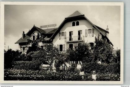 1462 Yvonand 1934 Foto AK Schule Menagere - 10742338