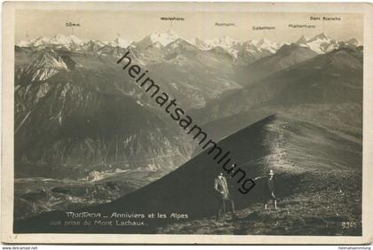 Montana - Anniviers - Mont Lachaux - Foto-AK - Verlag Perrochet-Matile Lausanne gel. 1928