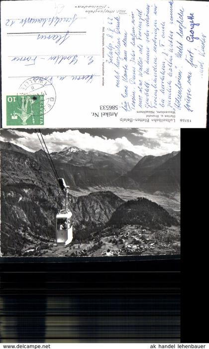 586533,Foto Ak Blatten bei Naters Blatten-Belalp Seilbahn Blatten u. Rhonetal Switzer