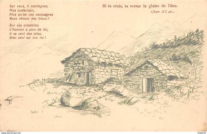 Chalets du Creux route du Grand Saint Bernard Bourg St Pierre ? oblitération Satigny