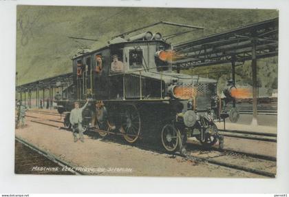 SUISSE - VALAIS - BRIGUE-GLIS - CHEMIN DE FER - LOCOMOTIVES - Machine électrique du Simplon