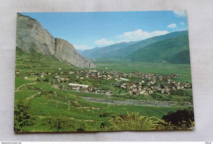 Cpm, Chamoson, vue générale et plaine du Rhône, Suisse