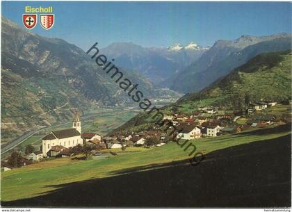 Eischoll - Rhonetal - AK Grossformat - Verlag Klopfenstein Adelboden gel. 1978