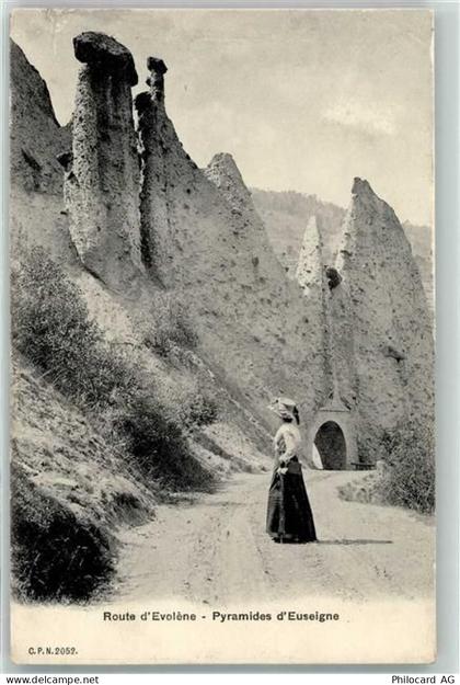1983 Evolène Gebrauchsspuren Pyramides d Euseigne - 39377407