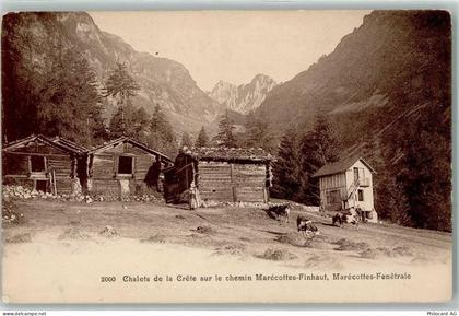 1925 Finhaut - Chalets Marecottes Kühe Hütten - 10587479
