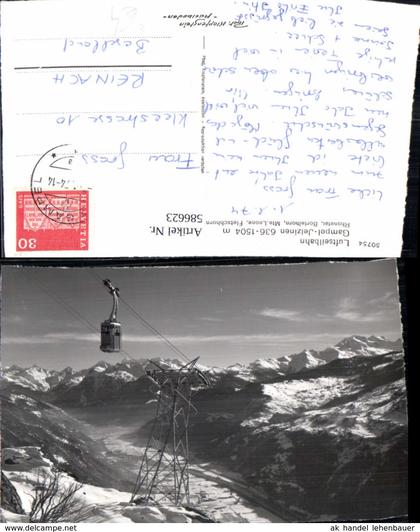 586623,Foto Ak Gampel Gampel-Bratsch Jeizingen Seilbahn Switzerland