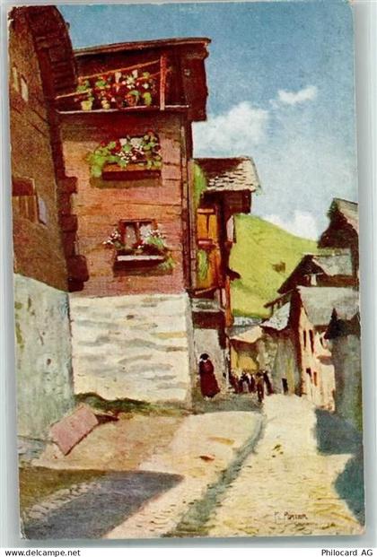 3961 Grimentz Künstlerkarte sign. F Portier - 10499516