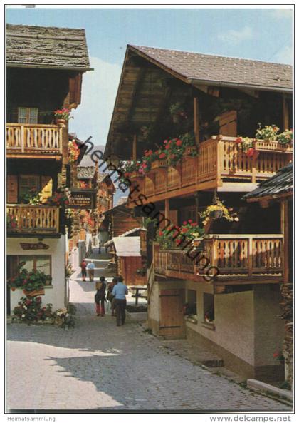 Grimentz - rue de village - Ansichtskarte Großformat