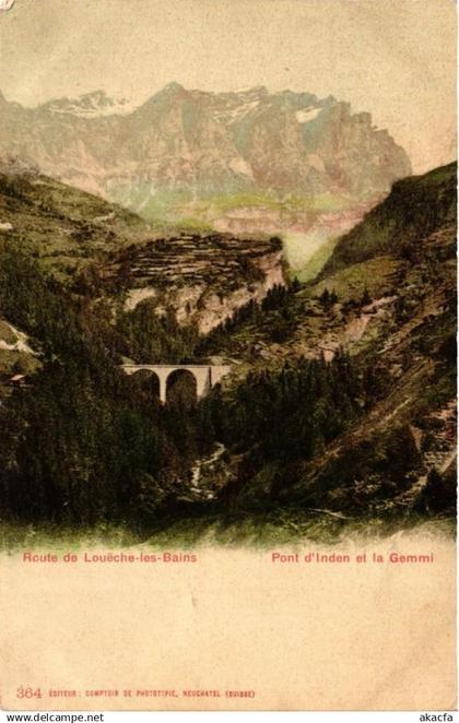 CPA Route de LOUECHE les Bains Pont d'inden et la Gemmi SWITZERLAND (704834)