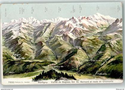 1920 Martigny - Vogelschau Vallee de Bagnes - 39407787