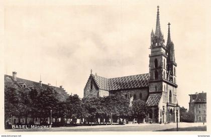 L100 Switzerland Basel Muenster Cathedral vintage postcard