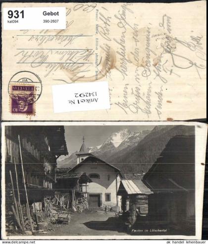 134292,Ferden im Lötschental Strassenpartie Kt Wallis