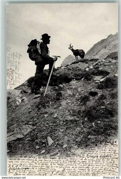 1911 Mayens-de-Chamoson 1904 - Croquis Alpestre Auf hoher Alp - 10395635