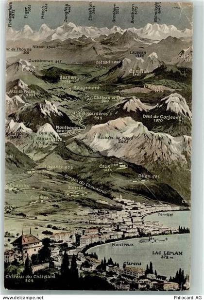 1925 Le Châtelard VS - Vogelschau - 39372062