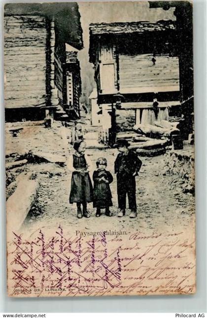 1965 Mayens-de-la-Zour Savièse 1901 - Kinder Holzhäuser Ort lt. Stempel... - 10497484