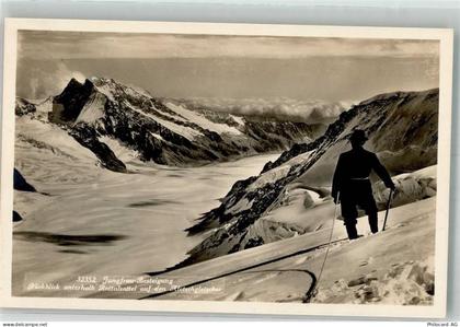 3984 Fieschertal Winter Bergsteiger bei der Jungfrau-Besteigung mit Alet... - 38134062