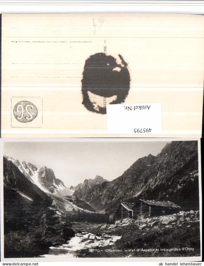 495795,Champex Val Arpette et aiguilles Orny Bergkulisse Kt Wallis