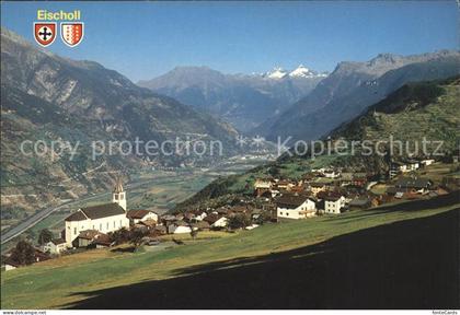 Eischoll im Rhonetal mit Bortelhorn