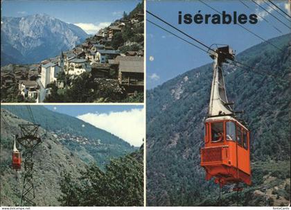 Iserables Ortsansicht und Seilbahn
