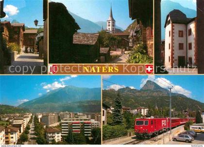 Naters Ortsmotive Kirche Eisenbahn
