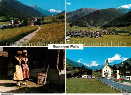 Reckingen Goms Panoramn Trachten Kirche