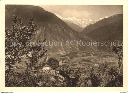 Sierre VS vu de Venthone et Val d Anniviers et les Alpes