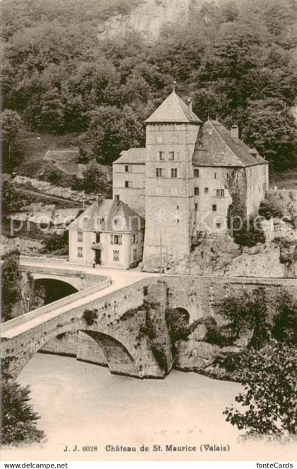 St Maurice  Valais VS Chateau de St Maurice