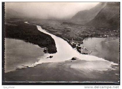 SUISSE Le Bouveret (envs Port Valais) Lac Léman, Arrivée du Rhone, Vue Générale, ed Cellard 4415, CPSM 10x15, 196?