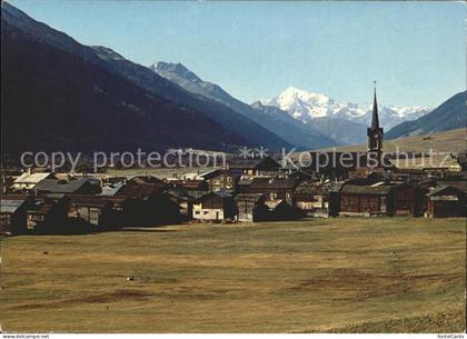 Ulrichen am Nufenen Ortsblick mit Weisshorn