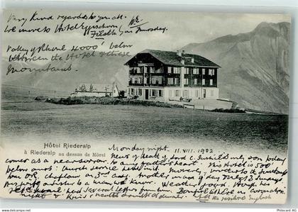 3987 Riederalp 1902 - Hotel Riederalp au dessus Mörel - 13172901