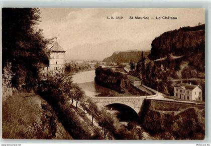 1890 St-Maurice - Brücke Schloss - 10590572