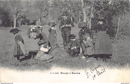 Suisse - SAVIÈSE (VS) Groupe de paysans - Ed. Jullien J.J. 3128