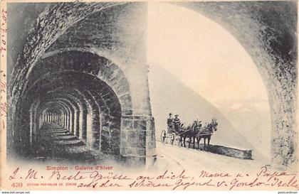 Suisse - Simplon (VS) Galerie d'hiver - Calèche - Ed. Photoglob 429