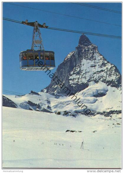 Zermatt - Luftseilbahn Trockener Steg - Matterhorn - AK Grossformat - Verlag Photo Klopfenstein Adelboden