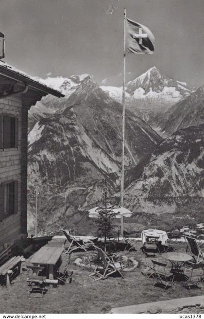 BRANDALP bei UNTERBÄCH - Pension Alpenrösli / RARE CPSM 1957