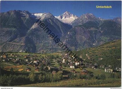 Unterbäch - Hohgleifen Wilerhorn Bietschhorn - AK Grossformat - Verlag Klopfenstein Adelboden gel. 1988