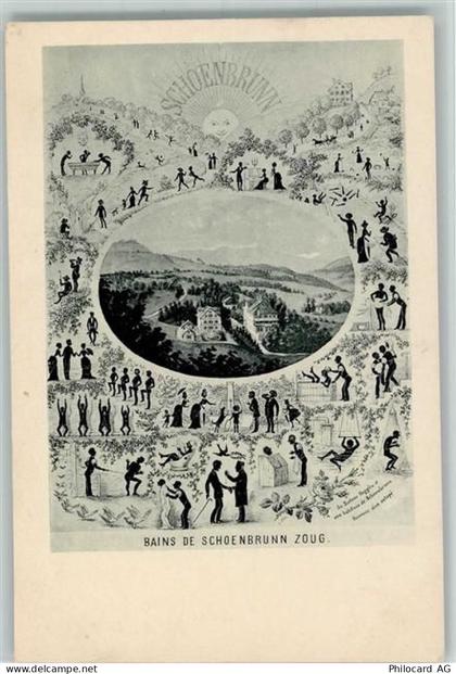 6313 Bad Schönbrunn Menzingen 1900 - Bains de Schoenbrunn Zoug - Erhaltu... - 13208552