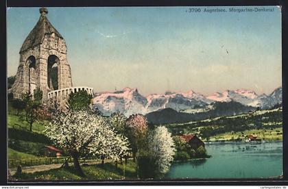 AK Unterägeri, Morgarten-Denkmal am Ägerisee