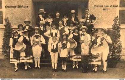 dietikon , zurich * carte photo * Orchester Dietikon , konzert vom 4 mai 1919 * orchestre * suisse schweiz