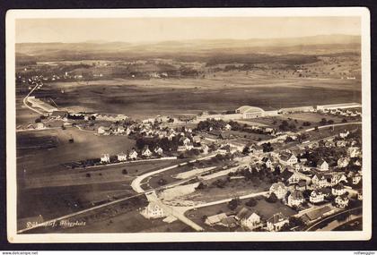 1929 mit Feldpost gelaufene Foto AK: Flugplatz Dübendorf. Flugansicht.
