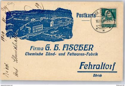 8320 Fehraltorf - Firma Fischer Chemische Zünd. u. Fettwaren Fabrik - 51378490