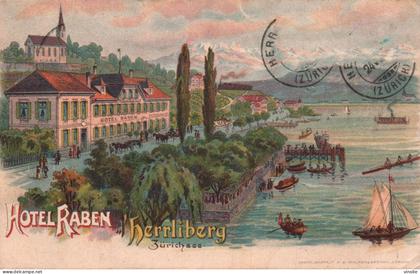 P-26-4084  Mi-Is :  HOTEL RABEN. HERRLIBERG. ZURICHSEE. GRUSS