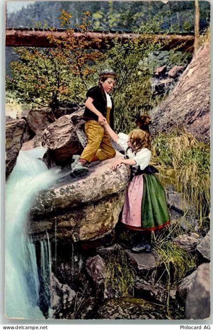 8634 Hombrechtikon 1916 - Ort lt. Stempel Kinder Tracht - 39490826