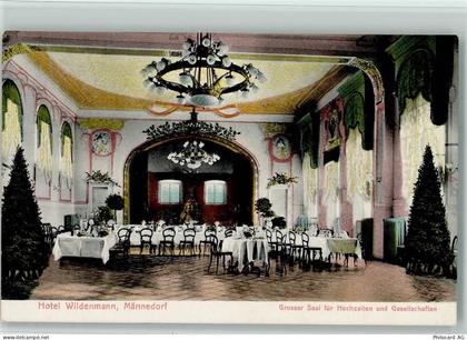 8708 Männedorf 1911 - Hotel Wildenmann Grosser Saal - 13218286