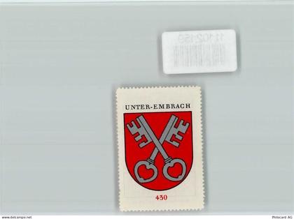 8424 Embrach - Unter-Embrach Vignette Wappen Kaffee Hag ca 1920-1940 - 11102159
