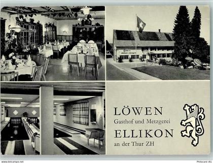 8548 Ellikon an der Thur - Gasthof Löwen Schweizer Fahne Innenaufnahme G... - 11051556