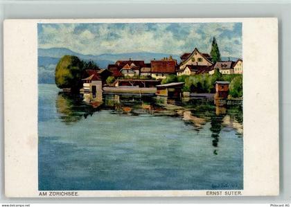 8714 Feldbach Künstlerkarte Am Zürichsee Ernst Suter - 10257267