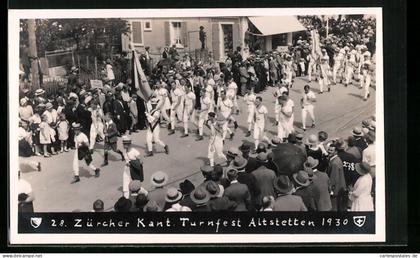 AK Altstetten, 28. Zürcher Kant. Turnfest 1930, Umzug der Turner