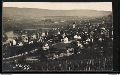 AK Höngg, Ortsansicht mit Kirche 1918/1919